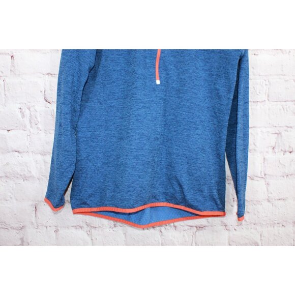 LL Bean Adventure Grid Fleece Quarter Zip Pullover Collegiate Blue M - Picture 4 of 10